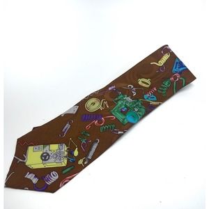 Victory machinery exchange silk brown coils manchines tie